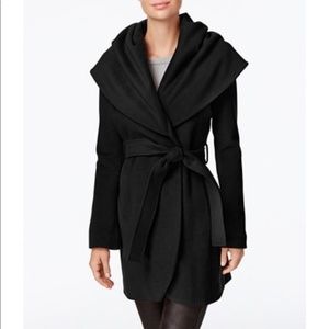 T Tahari Wool Blend Wrap Coat